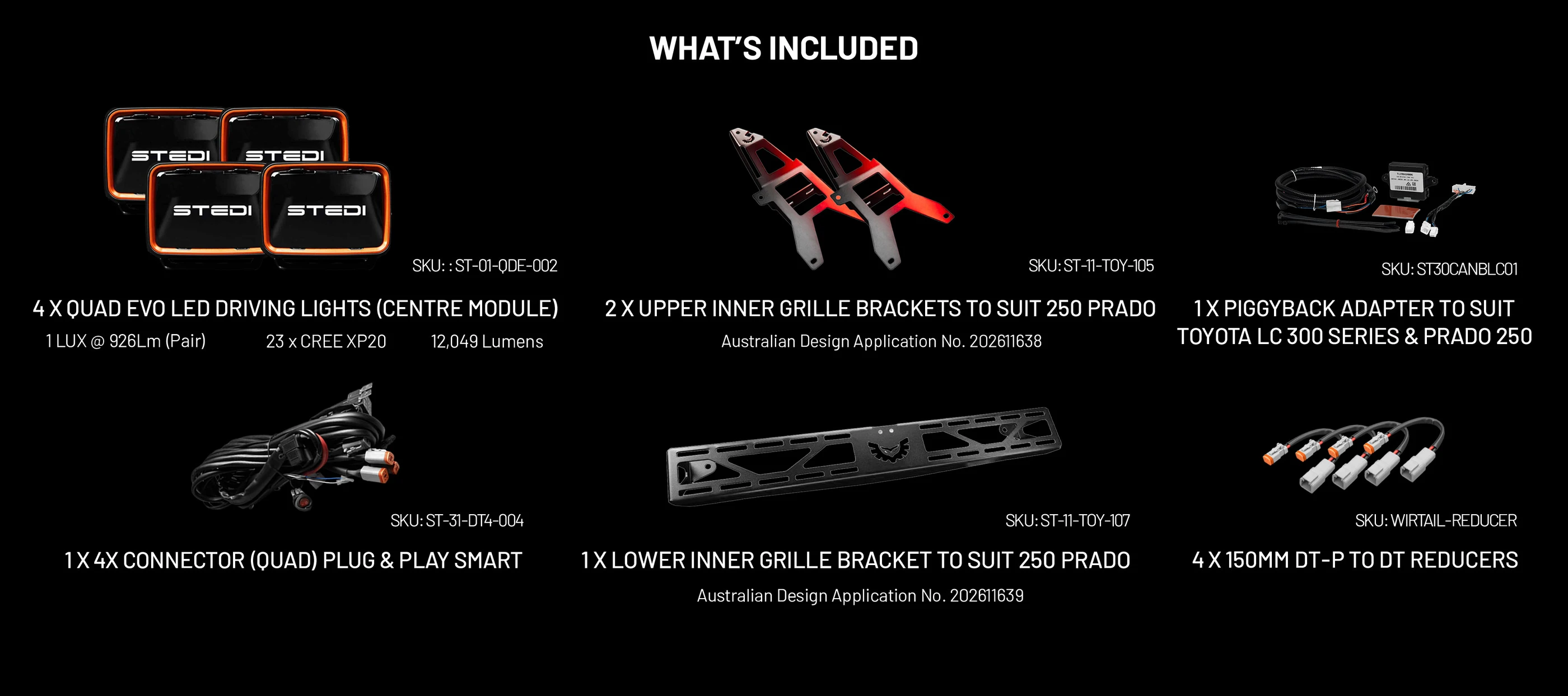Toyota Land Cruiser 250 Grillsæt | Stedi Quad EVO
